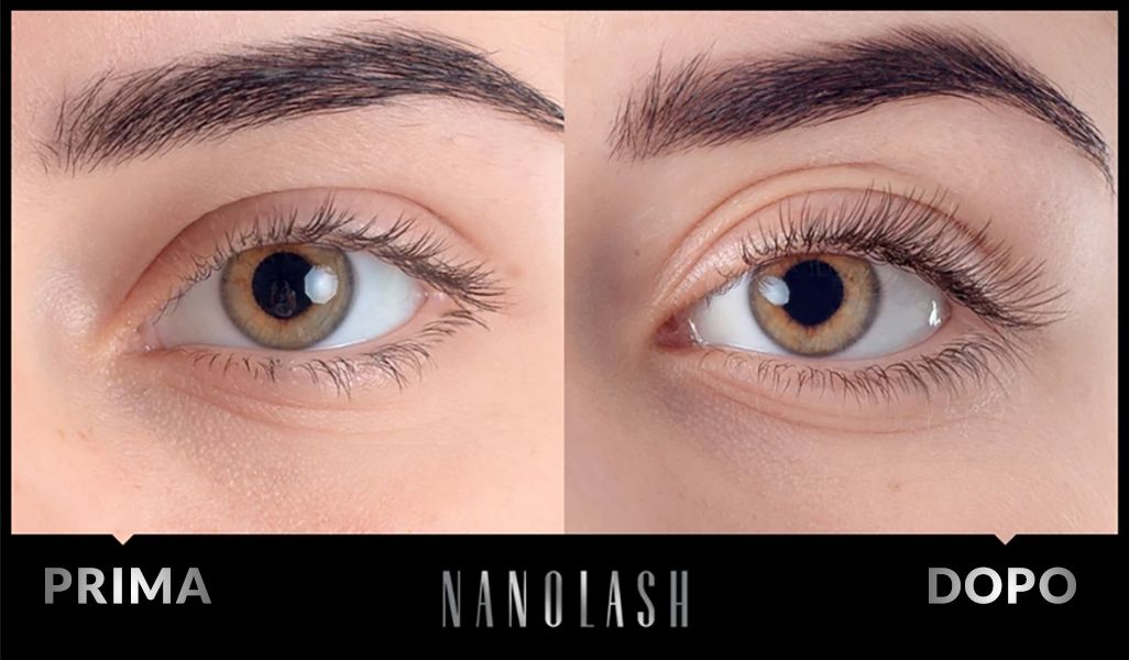 siero per ciglia prima dopo