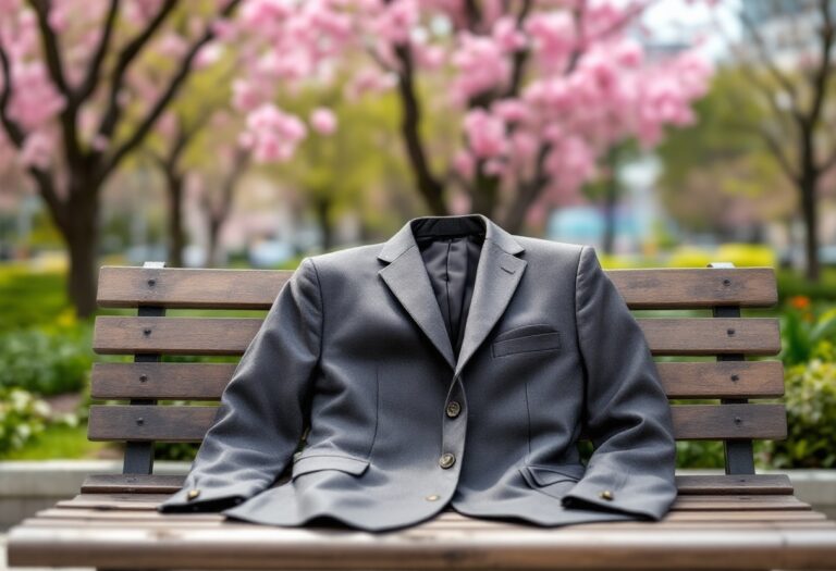 Blazer elegante per la primavera 2024 su sfondo luminoso