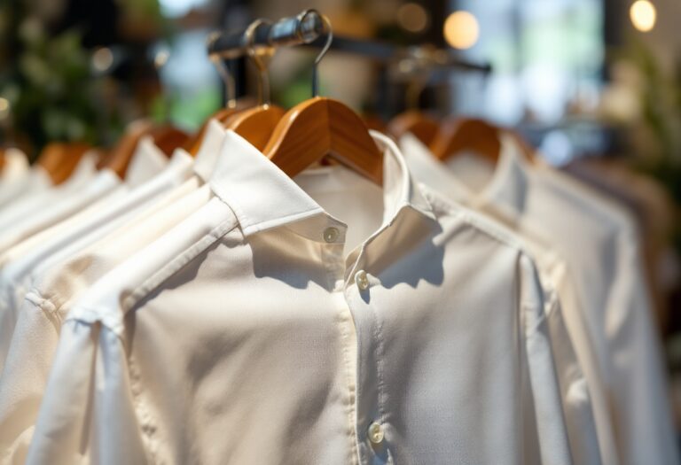 Camicia bianca elegante per la stagione primavera-estate 2025