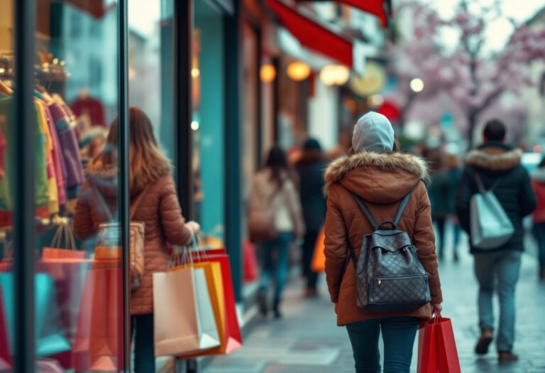 Giulia Salemi in outfit casual mentre fa shopping a Milano