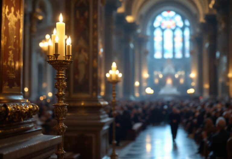 Melania Trump in abito elegante durante un funerale vaticano