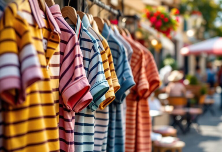 Polo a righe colorate per la primavera 2024