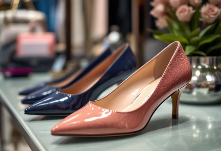 Scarpe eleganti con tacco basso in stile moderno
