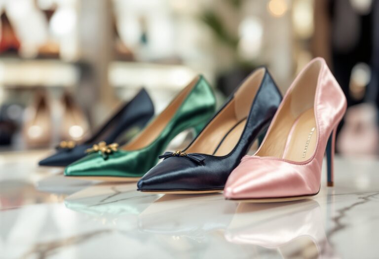 Scarpe in raso eleganti per la primavera 2025