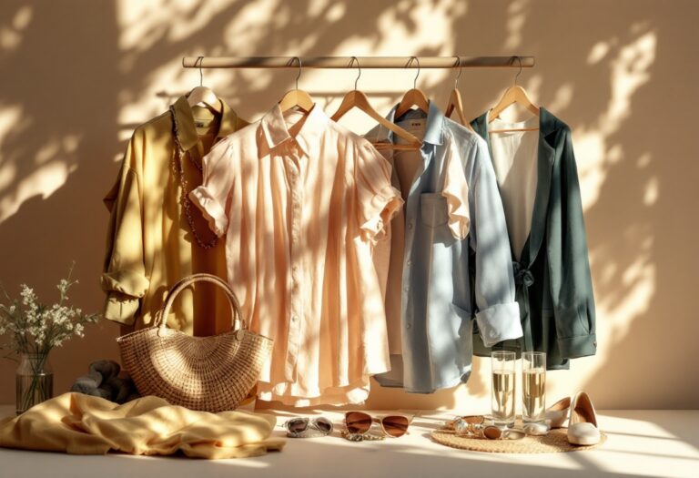 Immagine di capsule moda estiva con tendenze chic