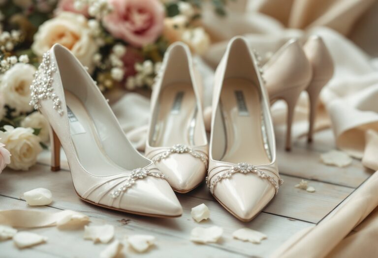 Eleganti scarpe da sposa per la stagione primavera-estate 2025