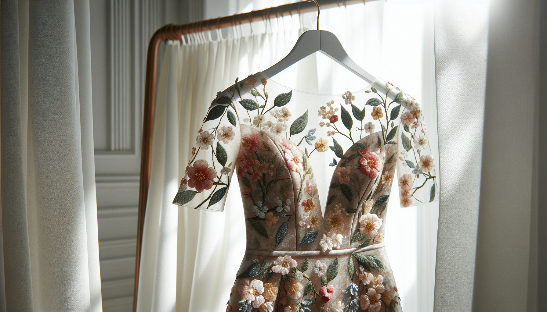 Tubino floreale elegante per la stagione primavera-estate 2025
