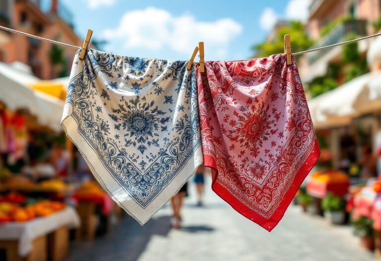 Pantaloni estivi con stampa bandana colorata