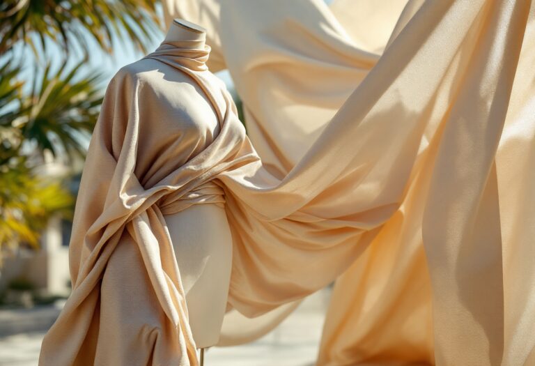 Immagine di tessuti stropicciati per la moda estate 2025