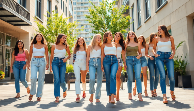 scopri come i jeans a vita alta possono trasformare il tuo look estivo nel 2025 1749794846