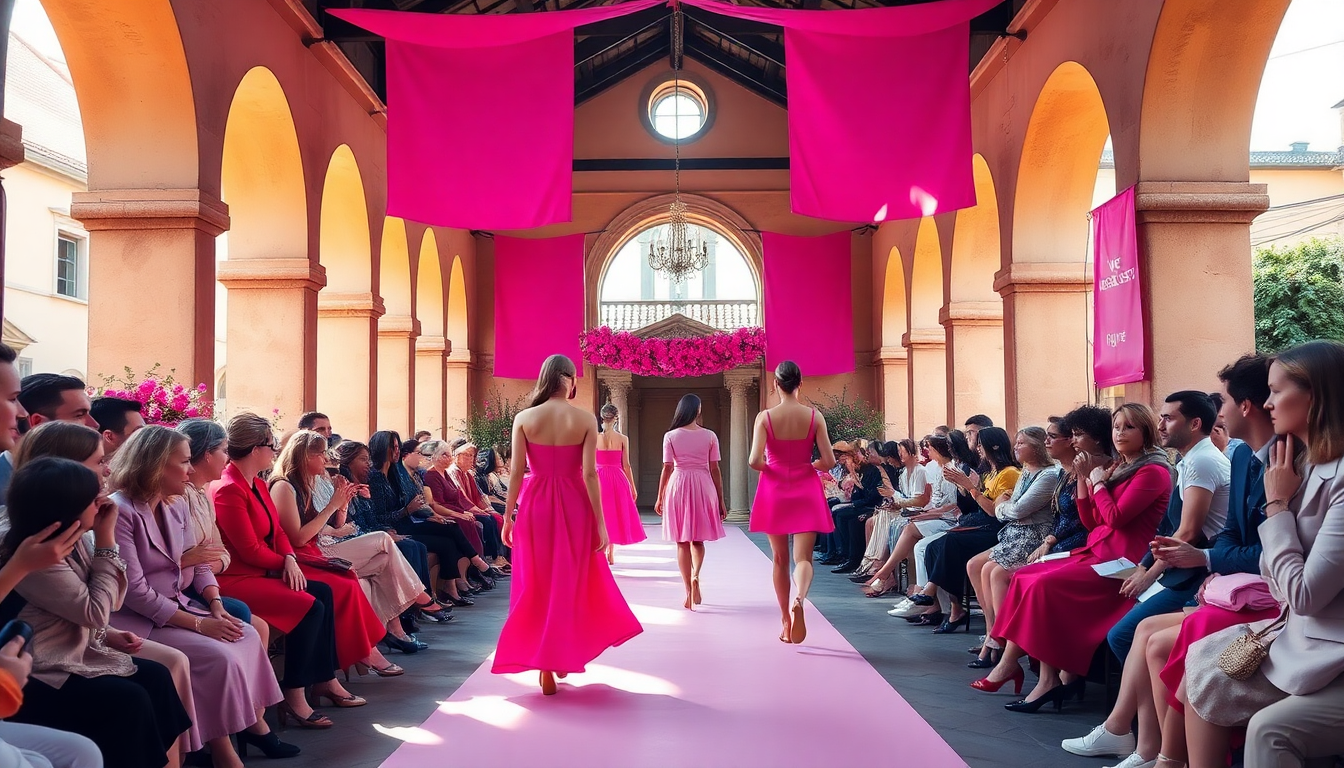 sfilata di moda e solidarieta la milano fashion week si tinge di rosa 1750757763