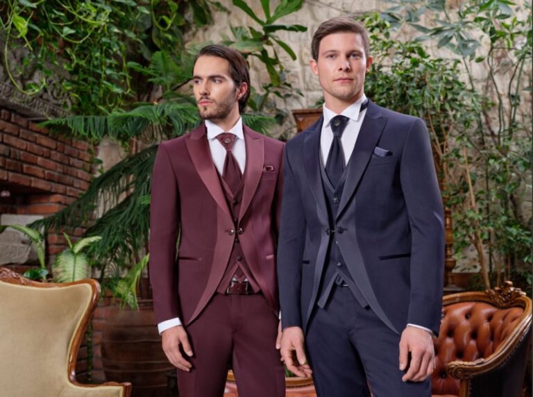 0 c103ef5a 1153 abito da sposo blu slim fit baggi con petto a lancia