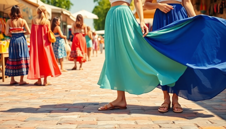 scopri le tendenze moda estate 2025 per gonne e sandali 1751732272