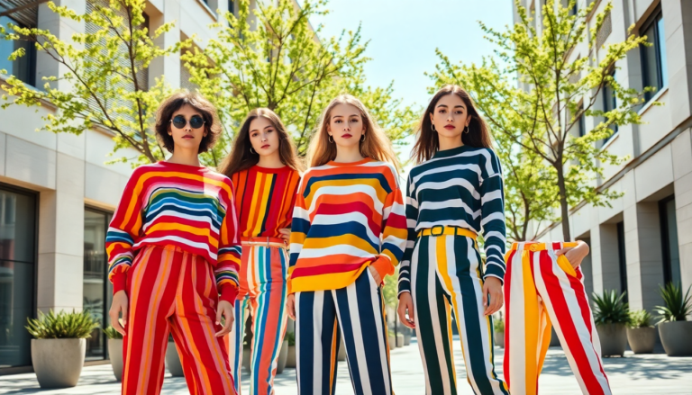 scopri come indossare le righe nella moda pe2025 python 1755018409