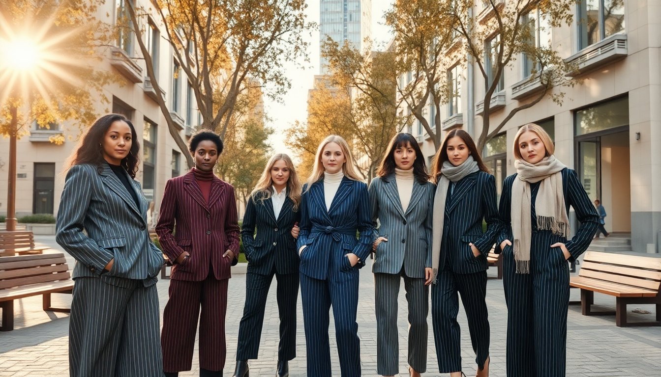 tendenze autunno 2023 il gessato si reinventa con stile python 1758406658