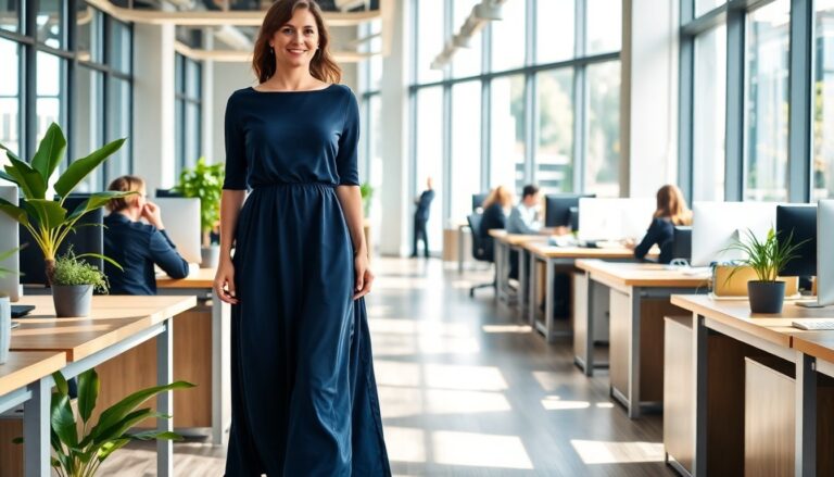 come abbinare labito lungo in ufficio per un look professionale impeccabile python 1759635456