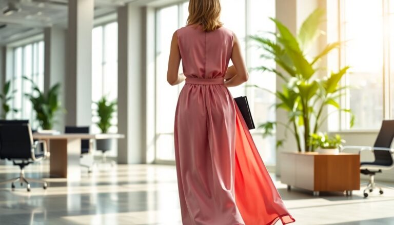 come indossare un abito lungo in ufficio con eleganza e stile python 1759609473