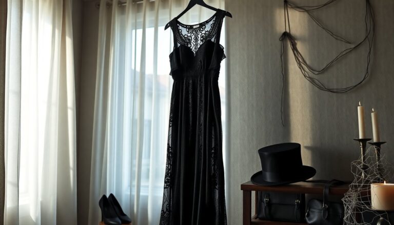 costumi di halloween scopri leleganza dellabito nero in pizzo per un look da brivido 1761909296