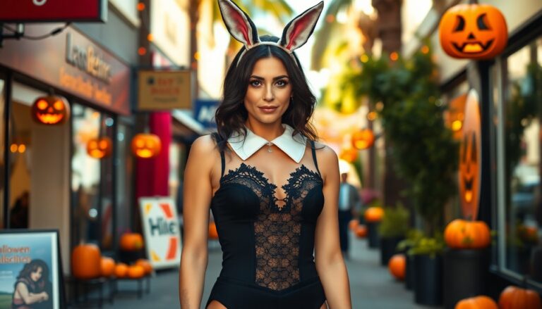 elisabetta canalis sfoggia un audace costume da coniglietta per halloween scopri il look sorprendente 1761920184