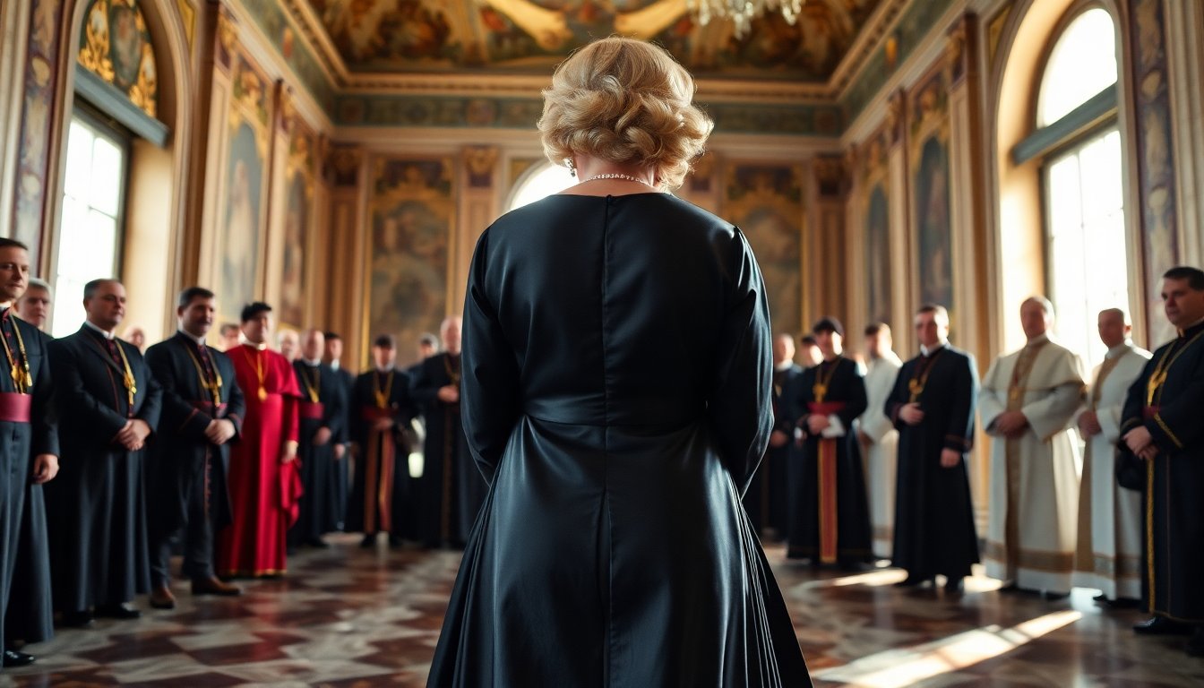 il look di camilla per lincontro con papa leone xiv 1761277948