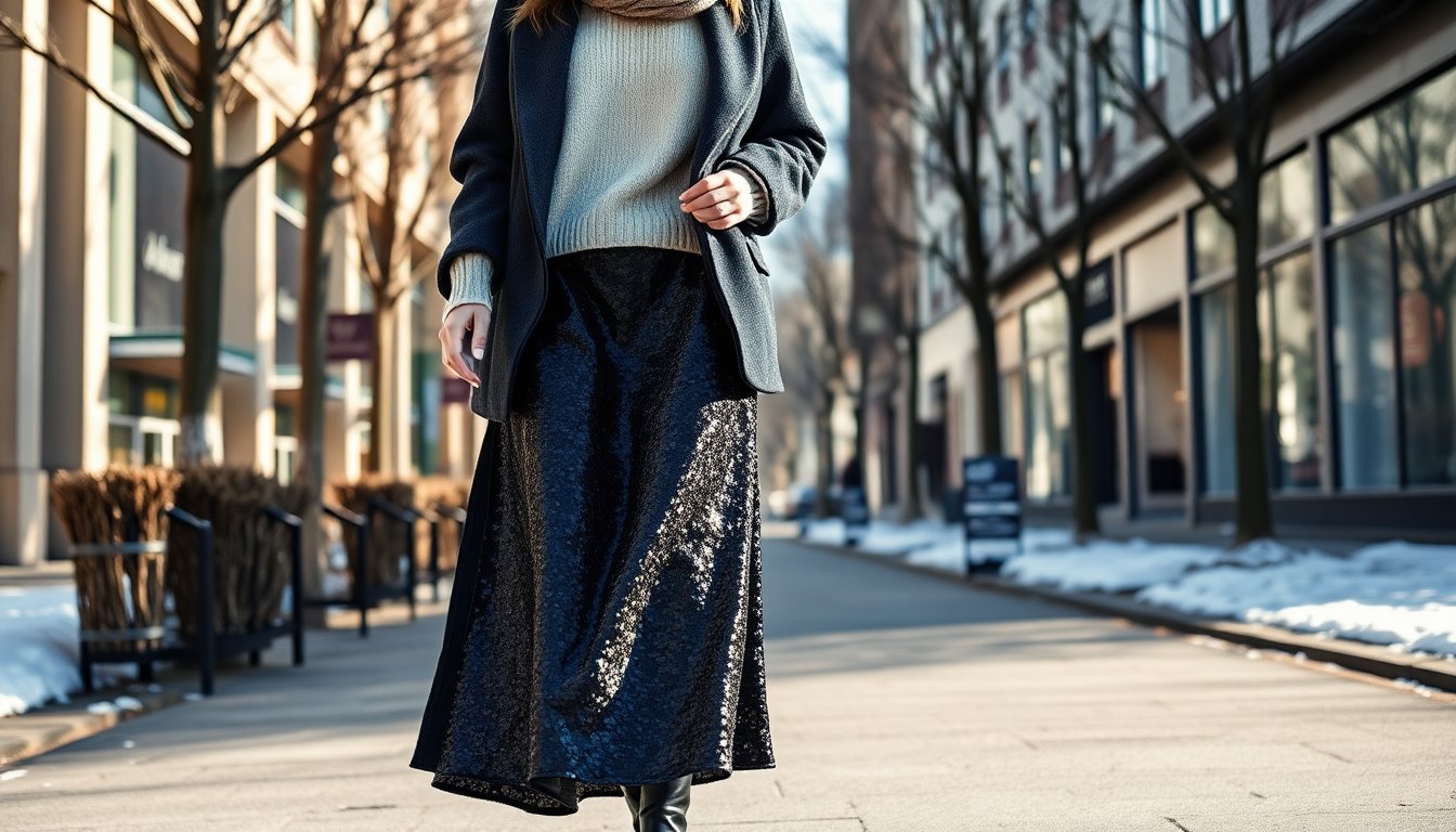 come abbinare la gonna paillettes lunga per un inverno chic e alla moda 1764053578