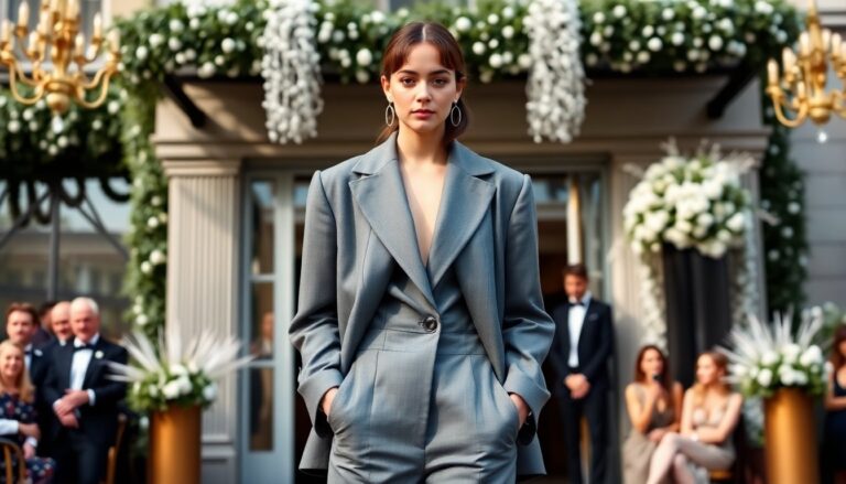 emma chamberlain incanta con un audace outfit grigio ai gq men of the year 1763219676