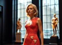 gillian anderson e il vestito vulva unicona al madame tussauds 1764360826