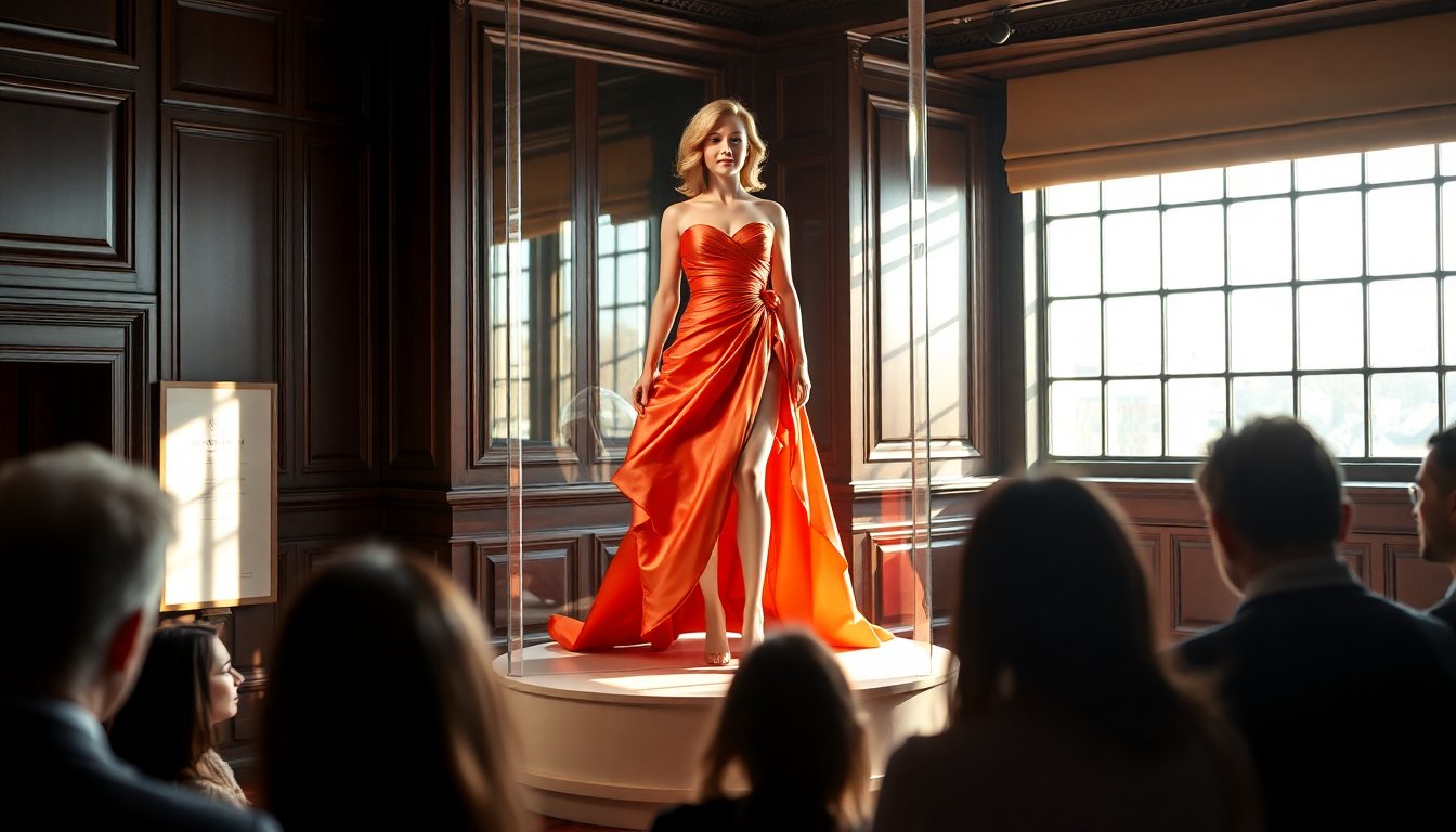 gillian anderson e il vulva dress licona di stile in mostra al madame tussauds 1764335093