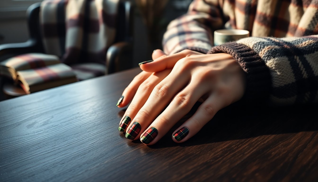 manicure a quadri il must have invernale per unghie chic 1763285833