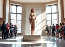 scopri il vulva dress di gillian anderson al museo delle cere madame tussauds 1764283396