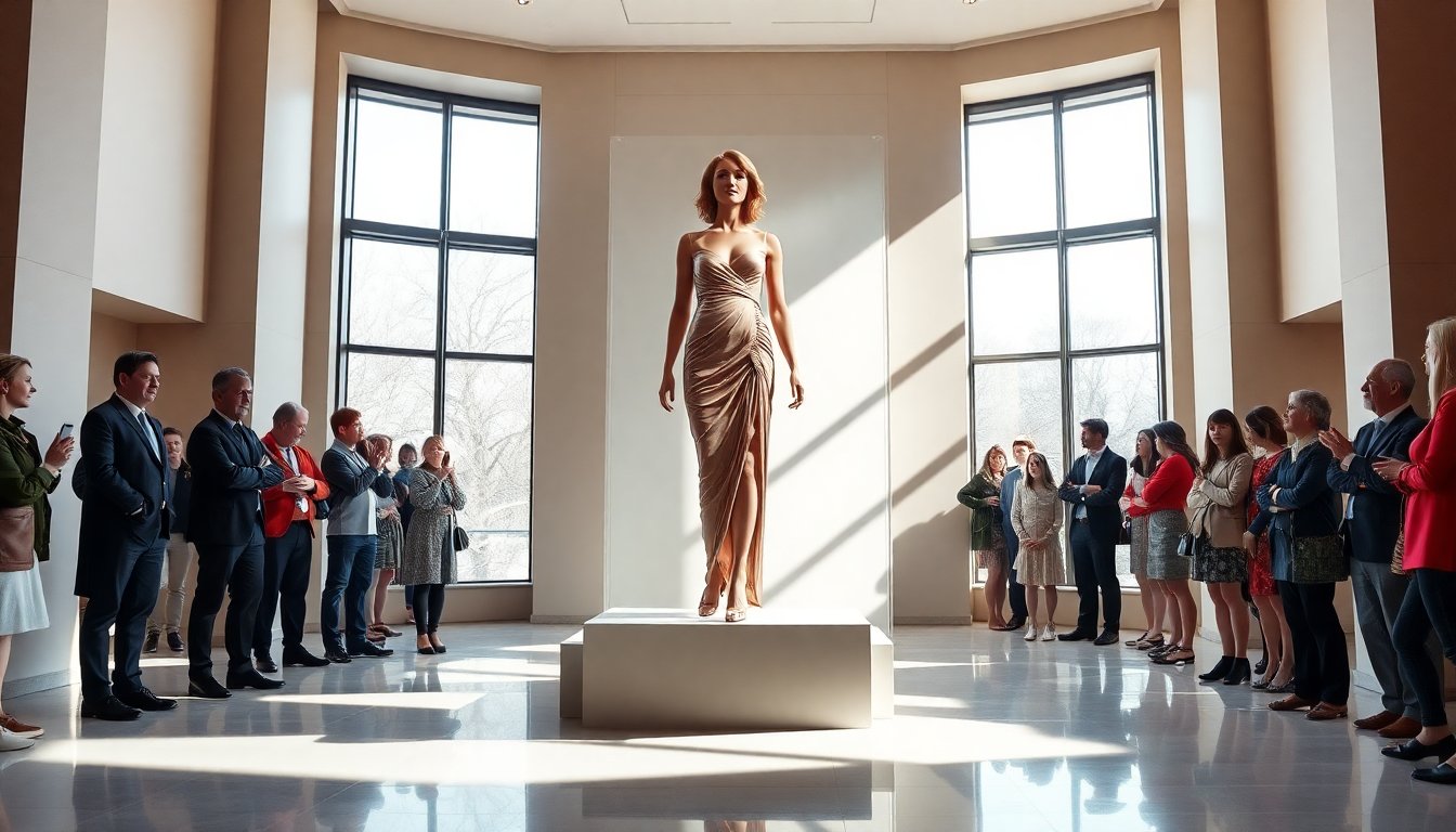 scopri il vulva dress di gillian anderson al museo delle cere madame tussauds 1764283396
