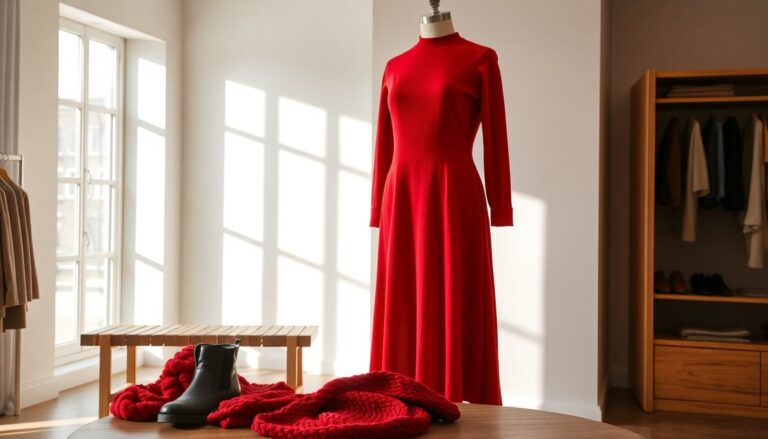 abito in maglia rosso guida su come indossarlo per ogni occasione 1765526759