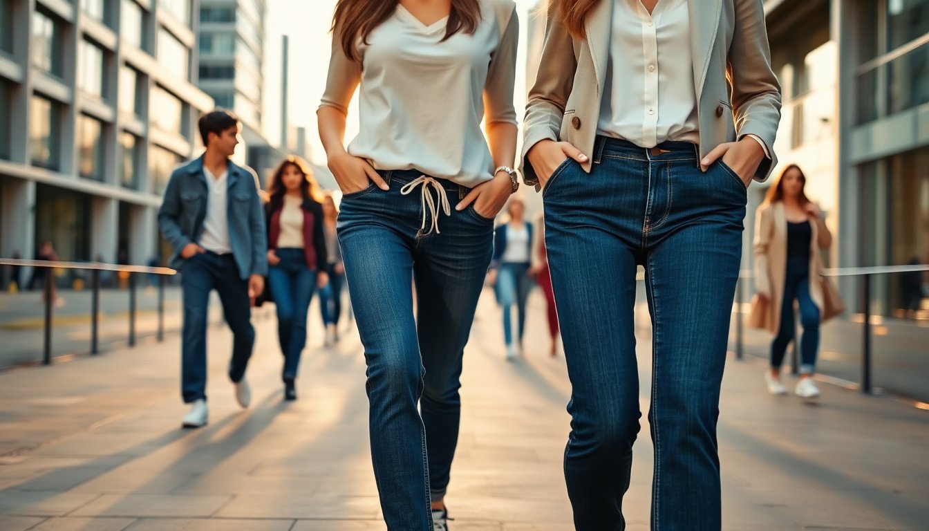 jeans track la tendenza denim per un look elegante e confortevole 1766692309