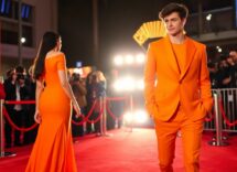 kylie jenner e timothee chalamet look coordinato in arancione che fa trend 1765341878