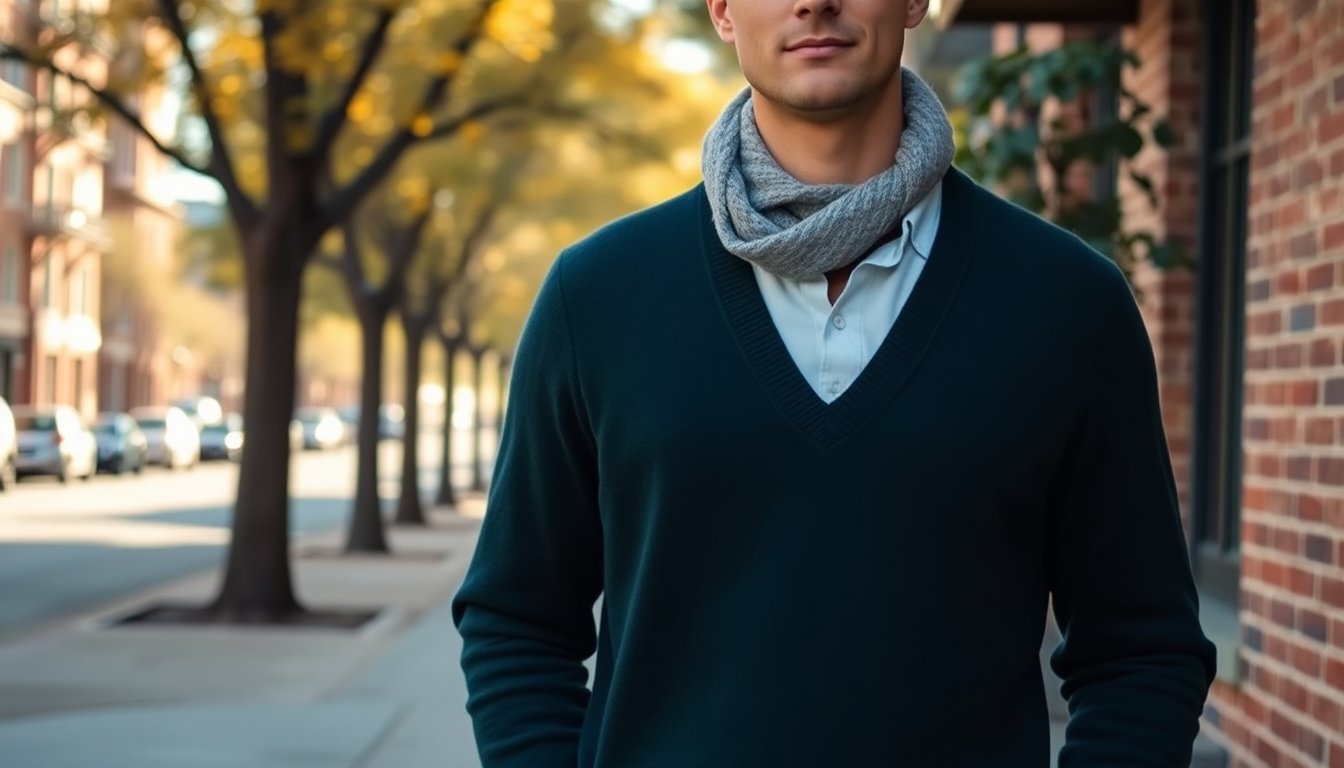 outfit alla moda come indossare il maglione a v con stile 1765242111