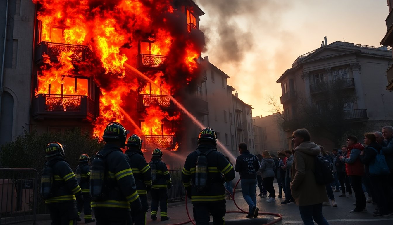incendio a roma palazzo in fiamme provoca feriti e panico 1768104264