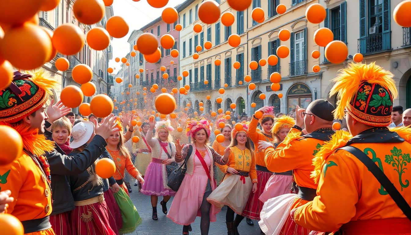 scopri il carnevale di ivrea 2026 la battaglia delle arance e le tradizioni uniche 1769766701
