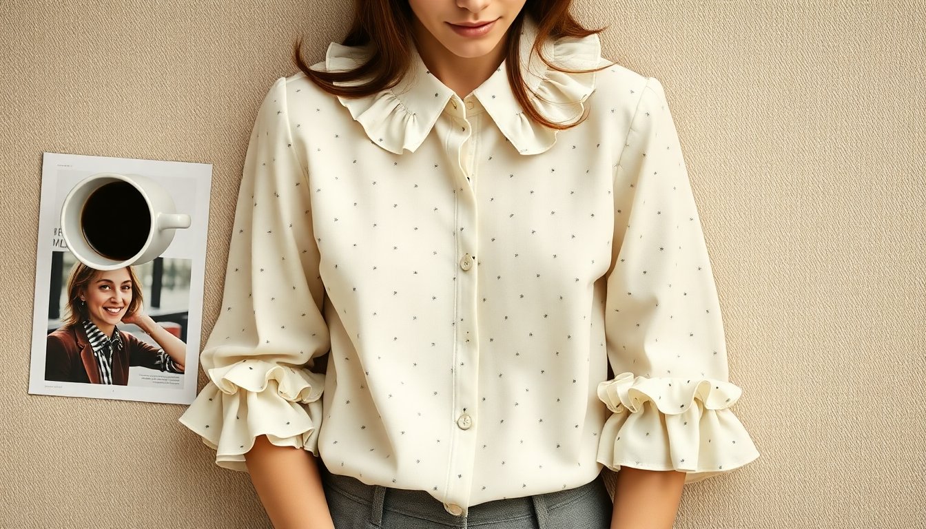 camicia con volant hm come indossarla in mezza stagione 1771137471