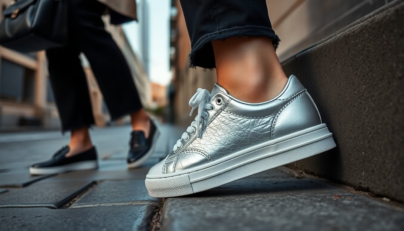 come scegliere e indossare le sneaker argento per un look chic e versatile 1771570520
