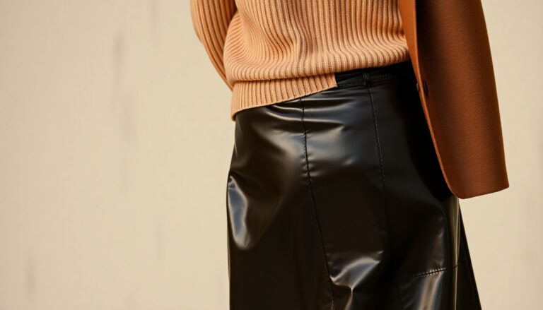 gonna in vinile chic come abbinarla per un look raffinato 1771570080