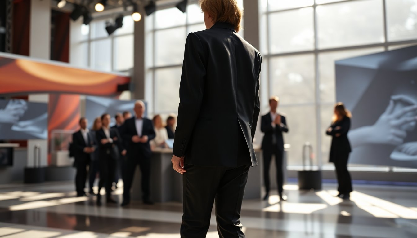 samira lui incanta a striscia la notizia con un elegante abito smoking 1770385782