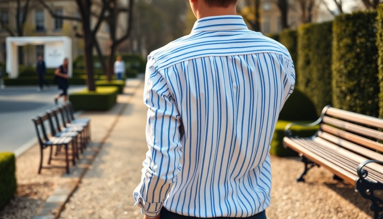 camicia a righe bianca e azzurra come portarla in ufficio come deva cassel 1772665209