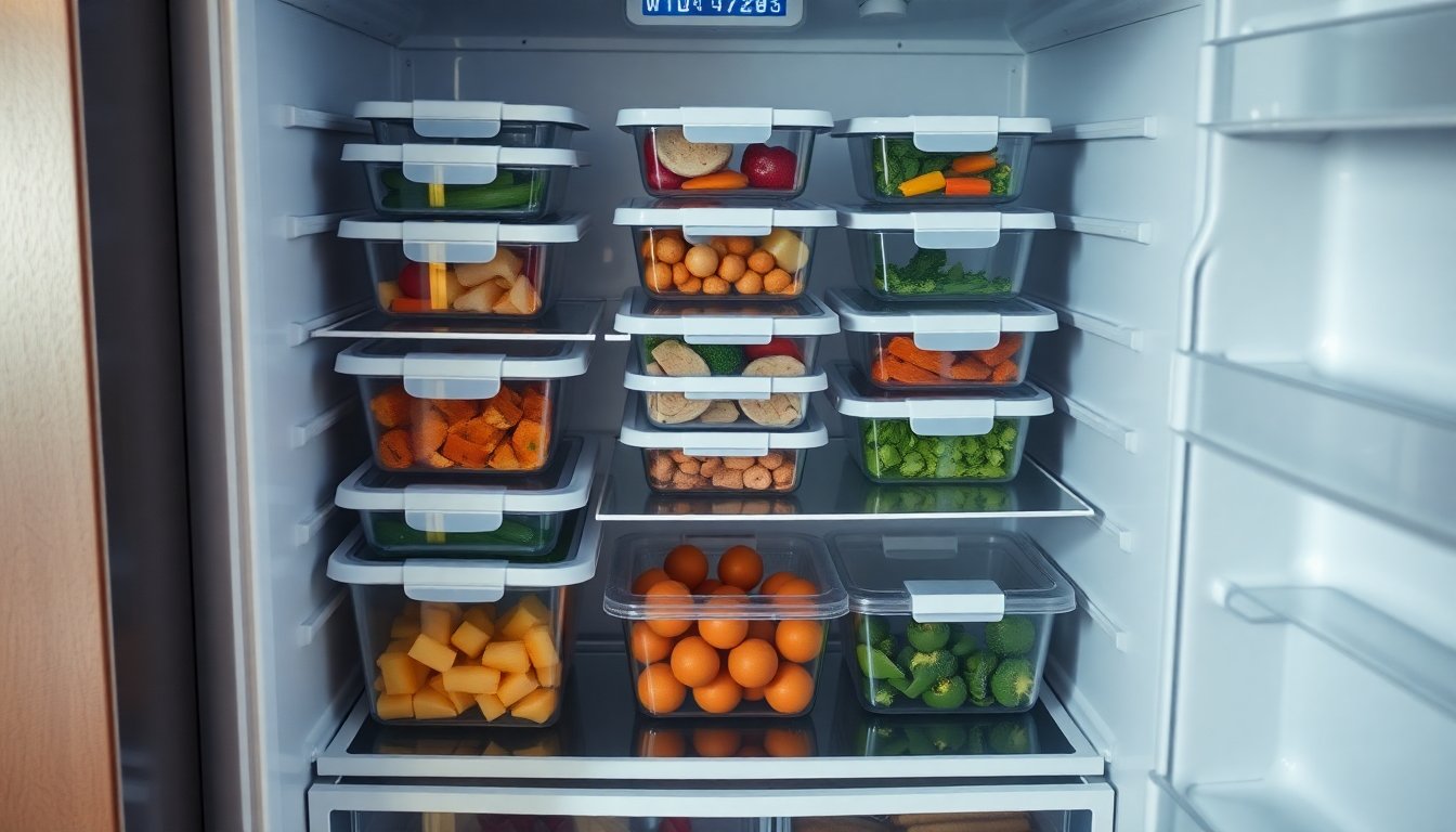 come organizzare il frigorifero con contenitori impilabili per ridurre gli sprechi 1772647101