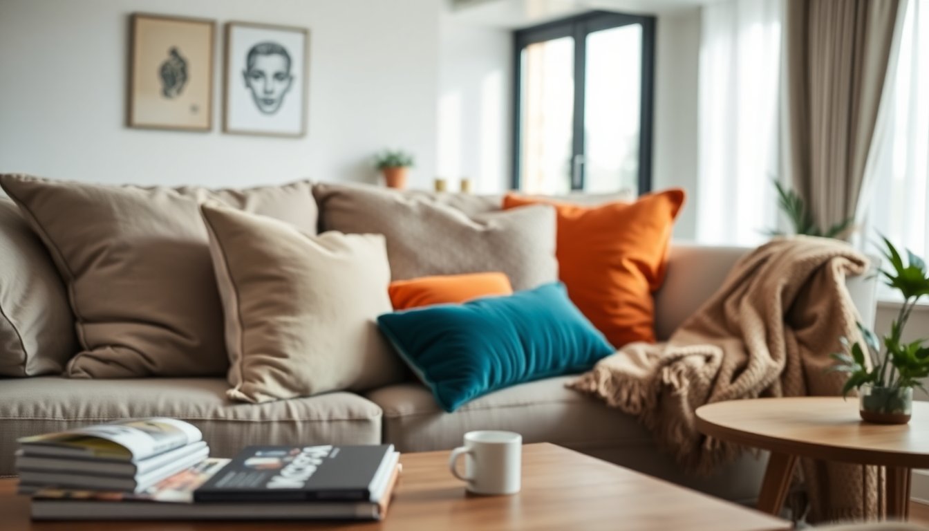 idee per disporre i cuscini sul divano e rinnovare il soggiorno 1772470719