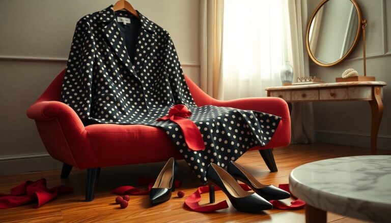 Belen Rodriguez: il completo a pois che convince tra elegance e sensualità