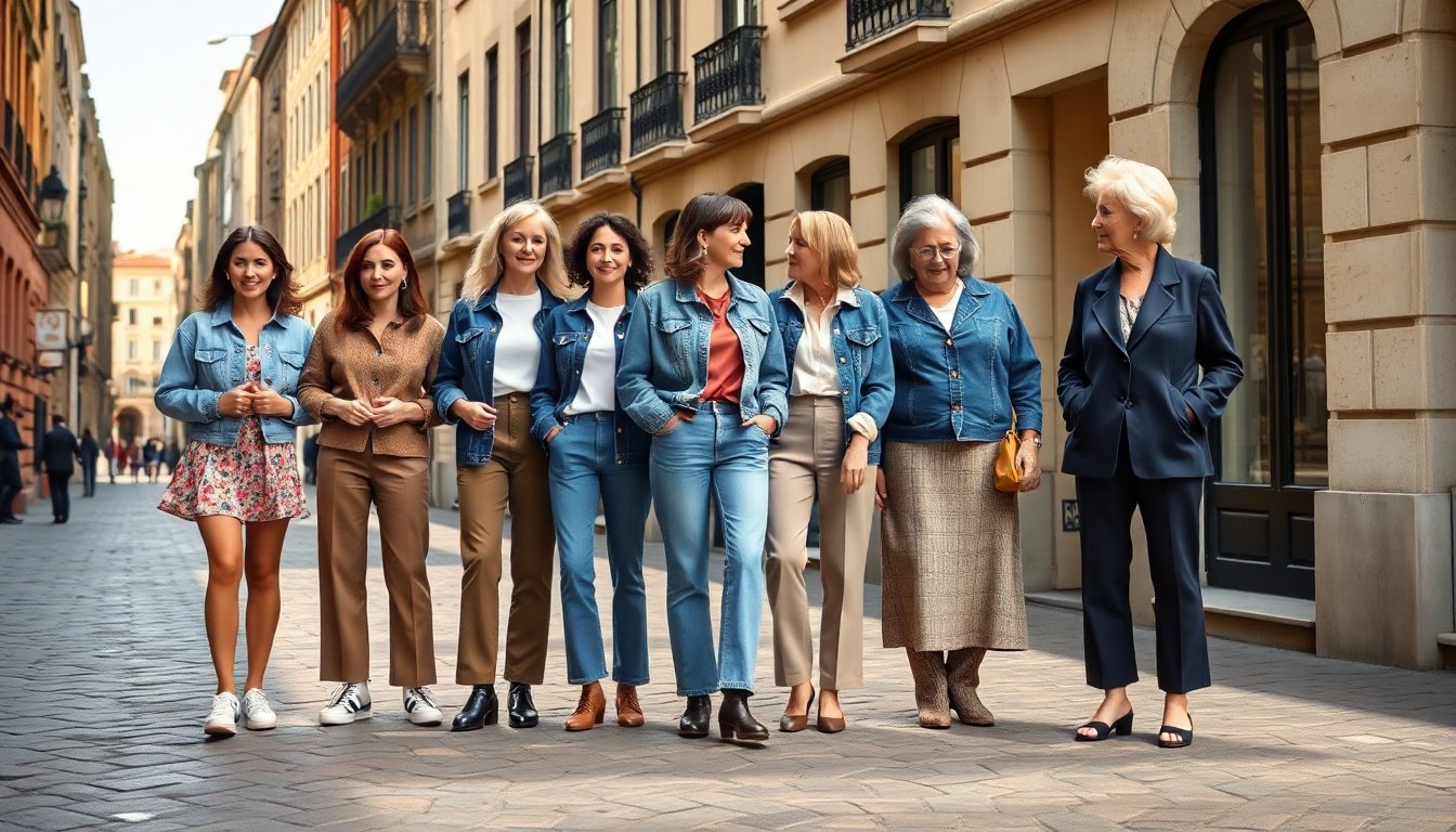 Giacca di jeans: idee di stile dalla ventina alla sessantina