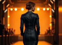 Ilary Blasi: abito in pelle e dettagli bianchi per la serata