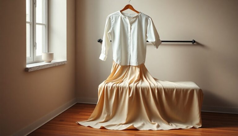 Katie Holmes e il ritorno al minimal: camicia scesa sulla spalla e gonna lunga