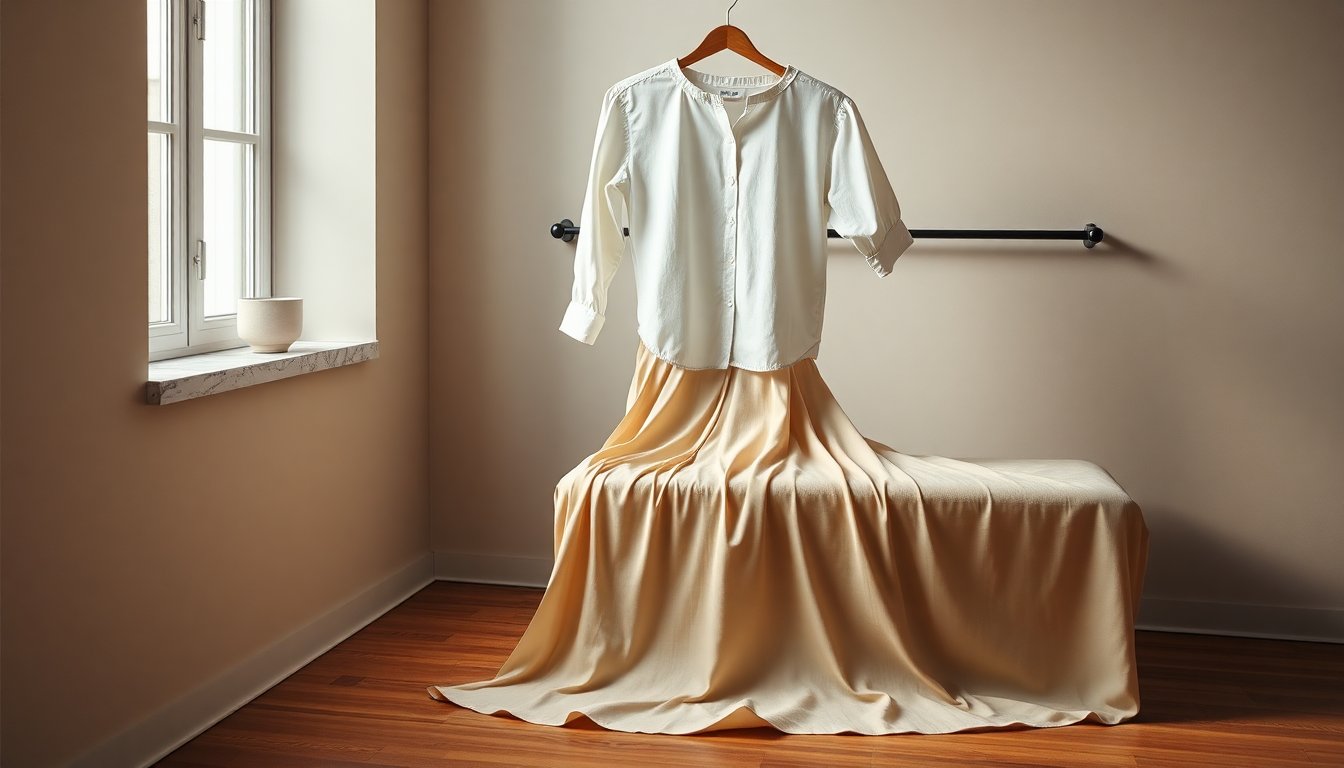 Katie Holmes e il ritorno al minimal: camicia scesa sulla spalla e gonna lunga