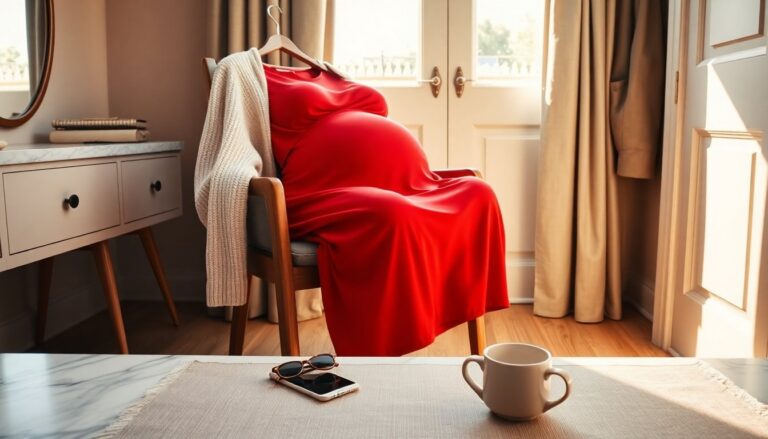 Diletta Leotta total red premaman: look, famiglia e lavoro